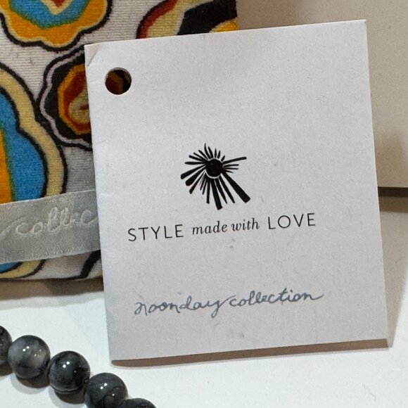 🖤 Noonday Collection Beaded Pendant Necklace – Moroccan Style – NEW with Pouch - Picture 5 of 6